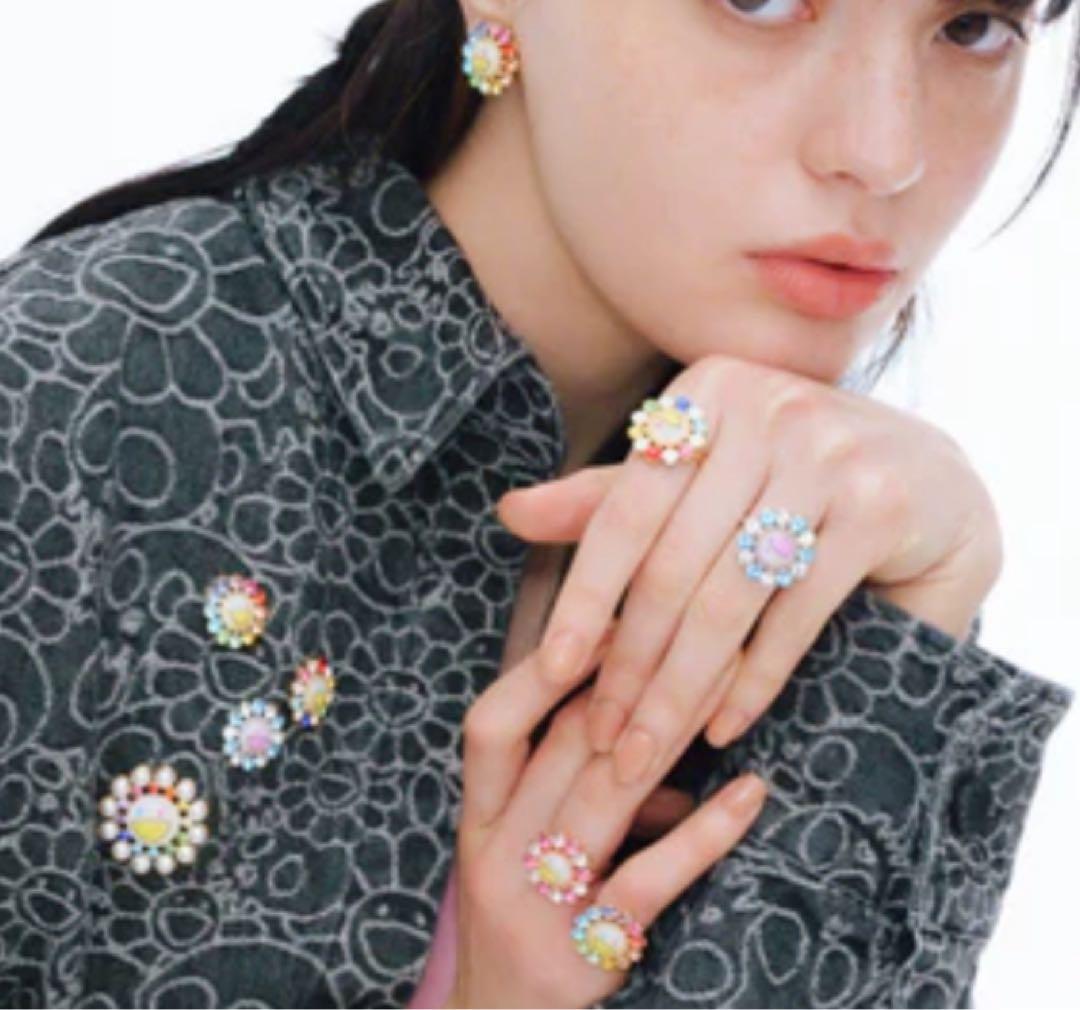 【新品】Liquem 村上隆 コラボ フラワー ピンズ（ピンクxホワイト）