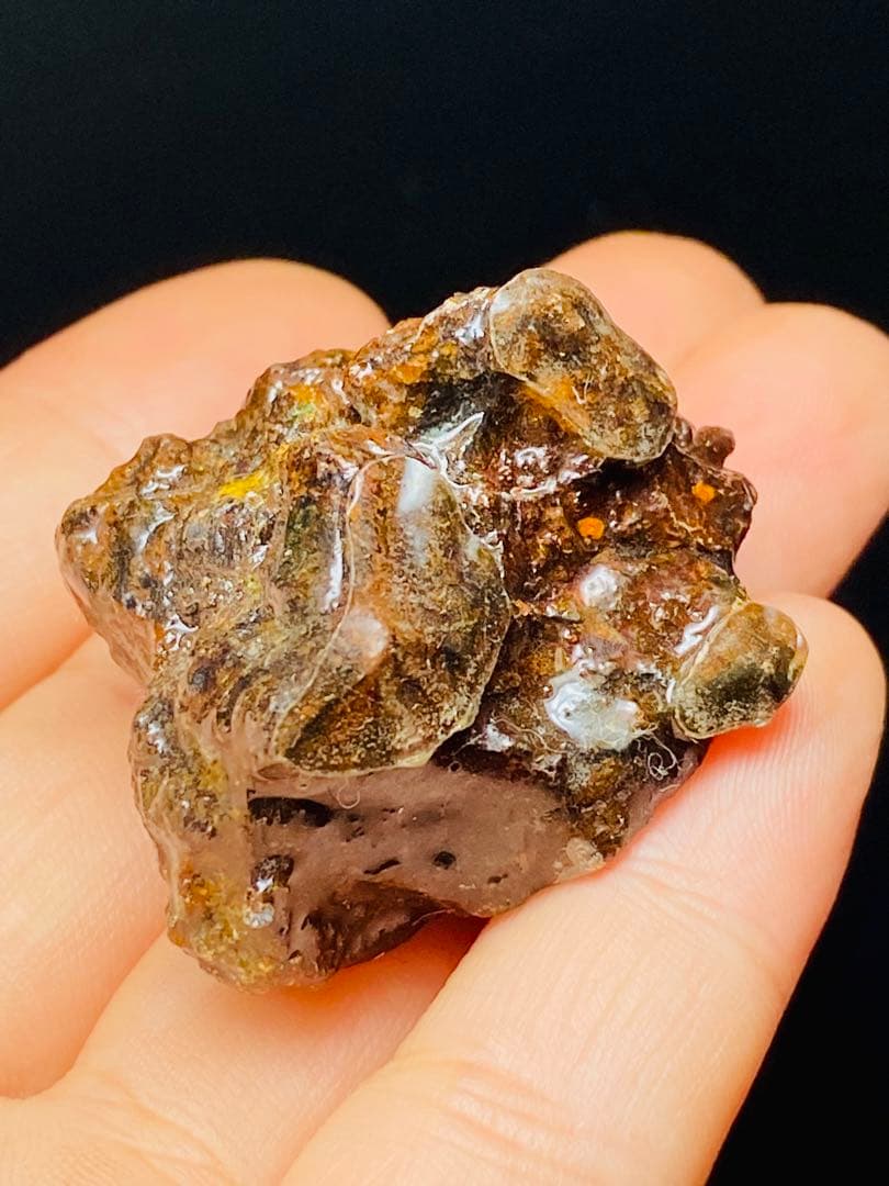 メル24344パラサイト隕石　石鉄隕石　セリコ隕石　原石　コーティング済み