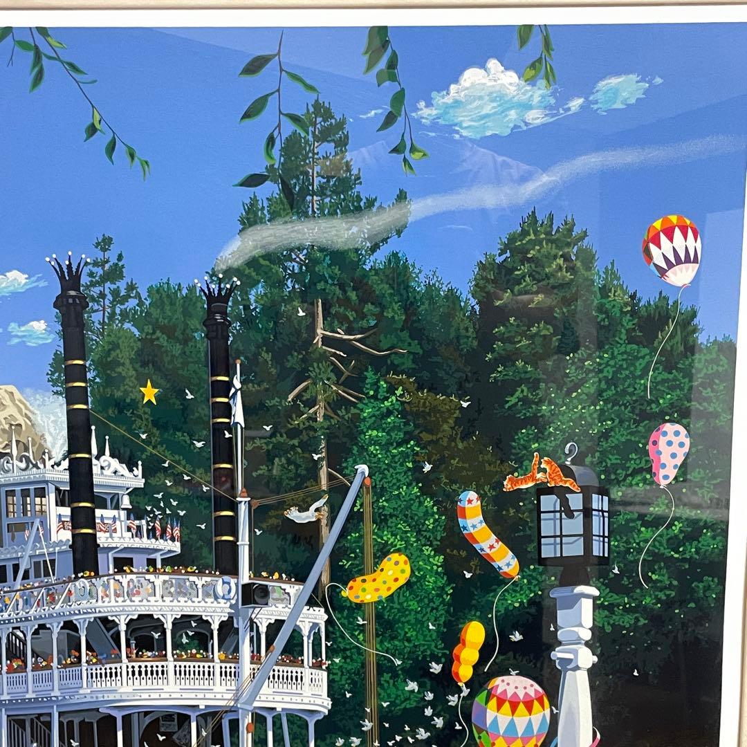 ヒロ ヤマガタ マーク トゥエイン号 ディズニー シルクスクリーン 限定 保証書