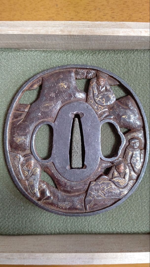 江戸期 鍔、木箱付