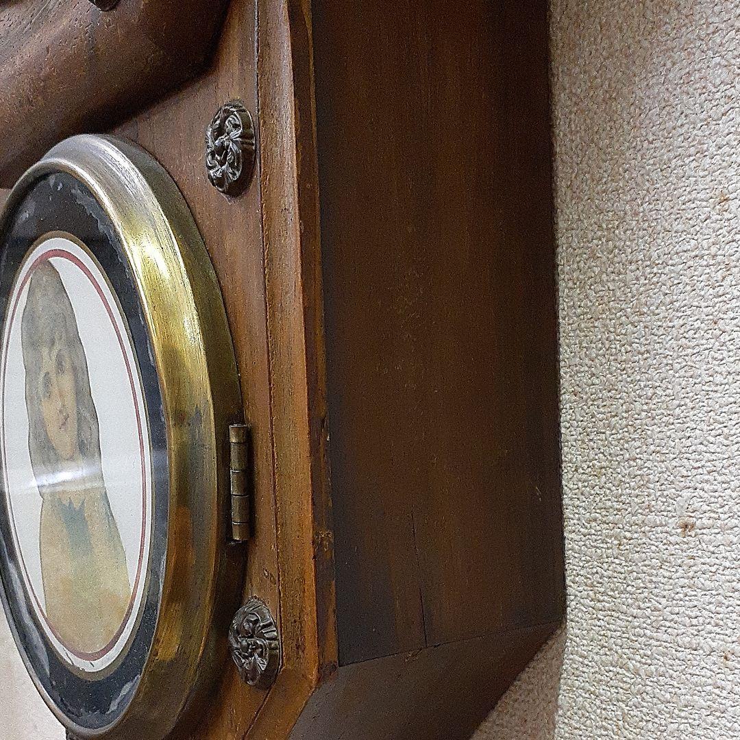 202 アンティーク　八角時計　ゼンマイ式時計