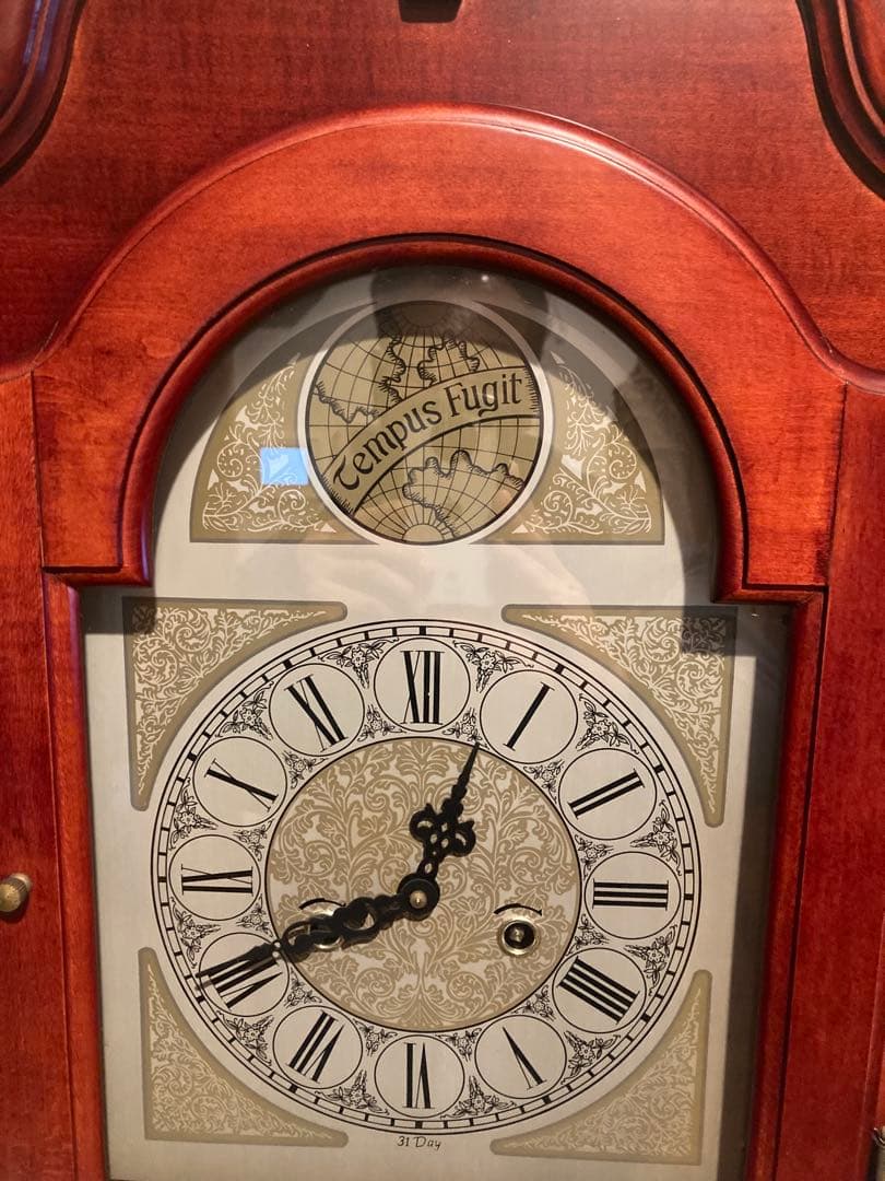 Tempus Fugit ホールクロック 柱時計 ゼンマイ式振り子時計 稼働品