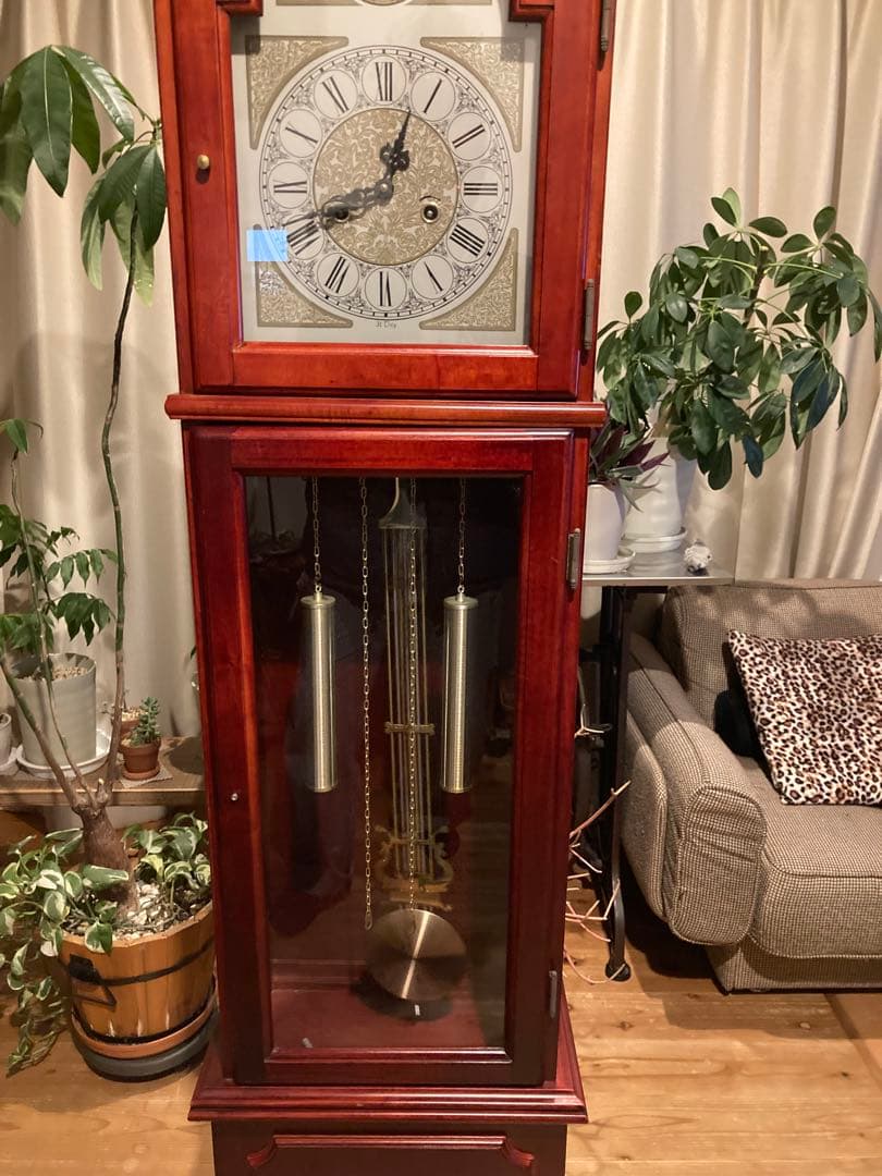 Tempus Fugit ホールクロック 柱時計 ゼンマイ式振り子時計 稼働品