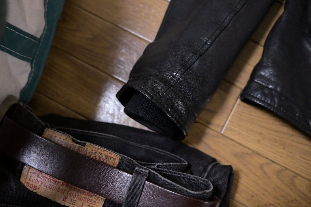 ジャケット・アウター Single Riders Goatskin as 70s