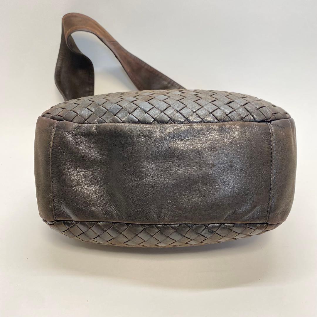 ボッテガヴェネタ ブラウン イントレチャート ワンショルダーバッグ