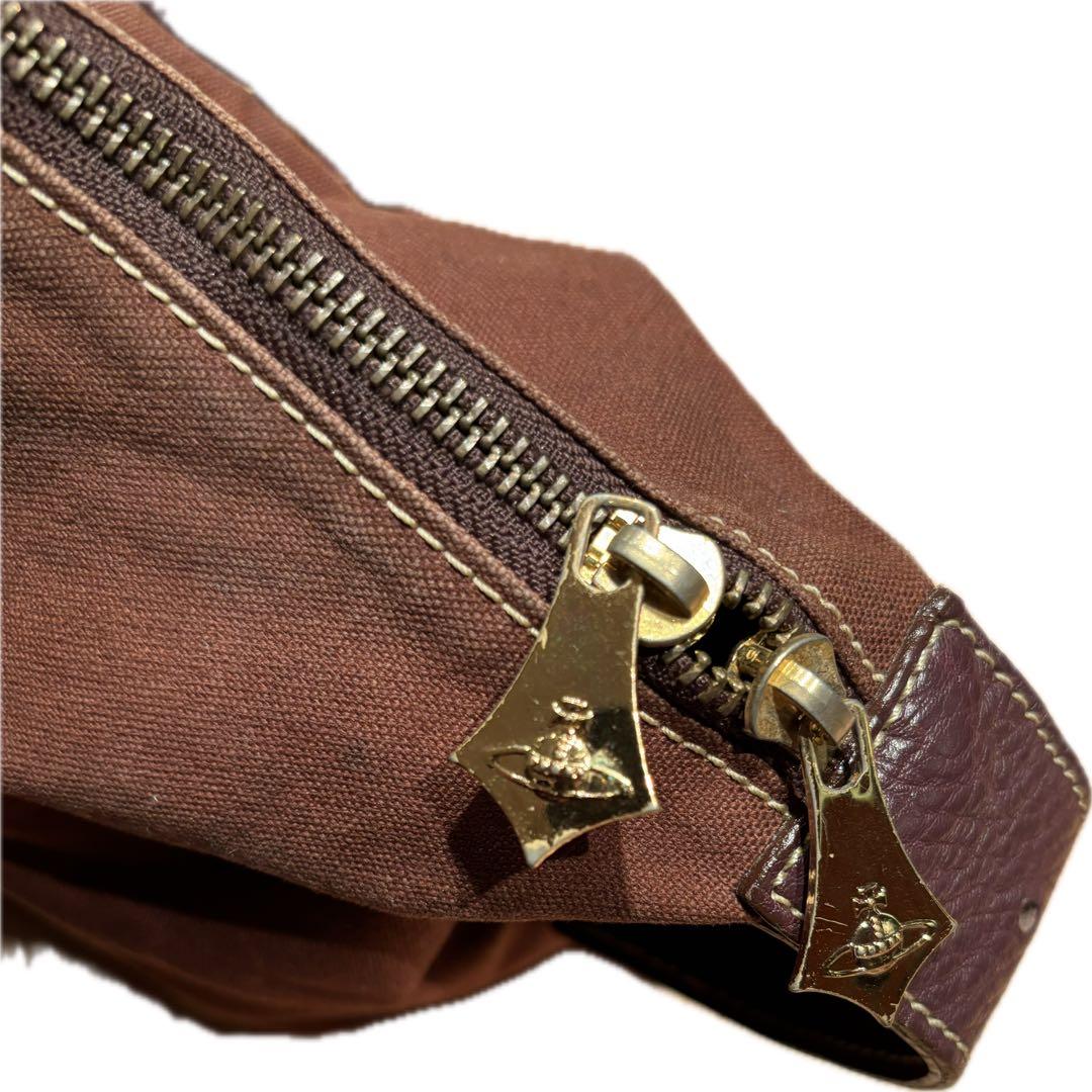 24時間以内発送！Vivienne Westwoodブラウンキャンバスバッグ