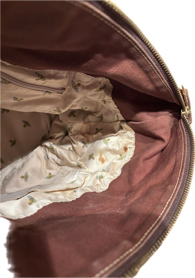 24時間以内発送！Vivienne Westwoodブラウンキャンバスバッグ