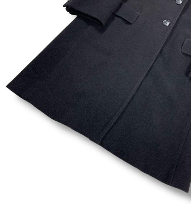 【美品】マックスマーラ チェスターコート ロング丈 アンゴラ混 ネイビー 40