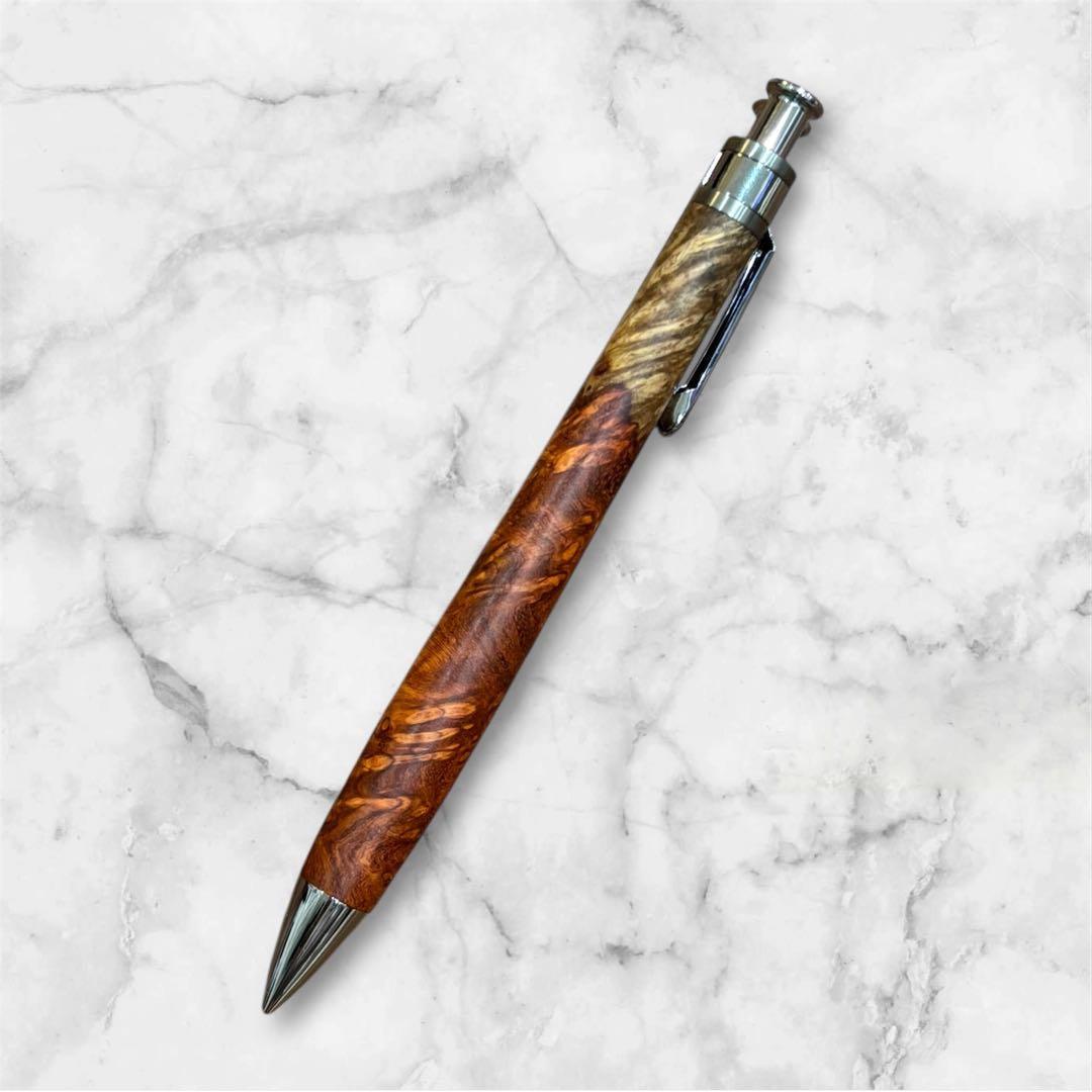 【新品未使用】工房楔　花梨紅白　こぶ杢　ペンシル　イベント杢　シャープペン