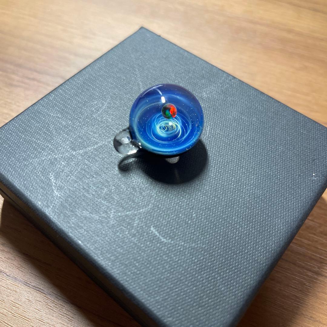 宇宙ガラス +α オパール 正規品 星 惑星 ペンダント クリスタル