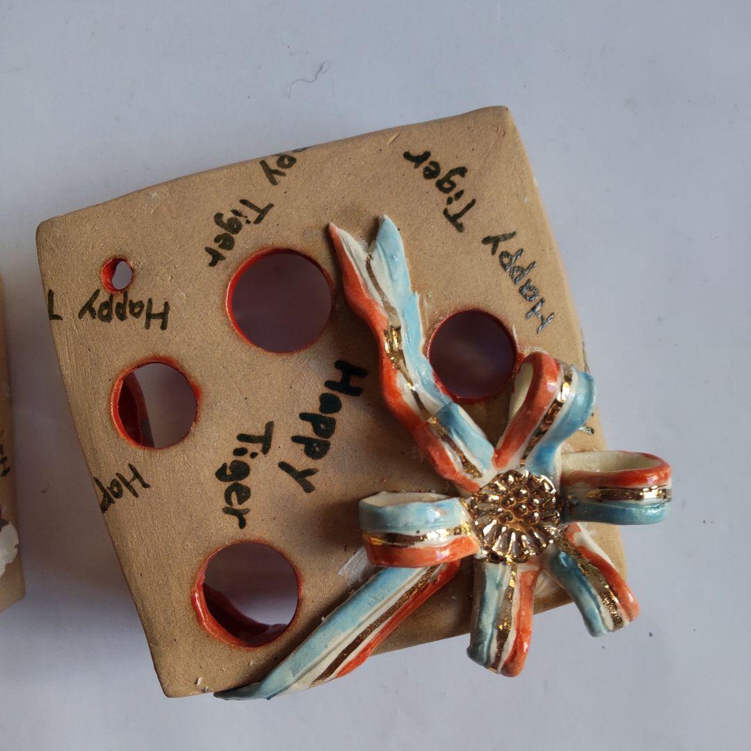 干支置物 前田晶子 作 寅 寅年 Happy Tiger2022 新品 未使用B