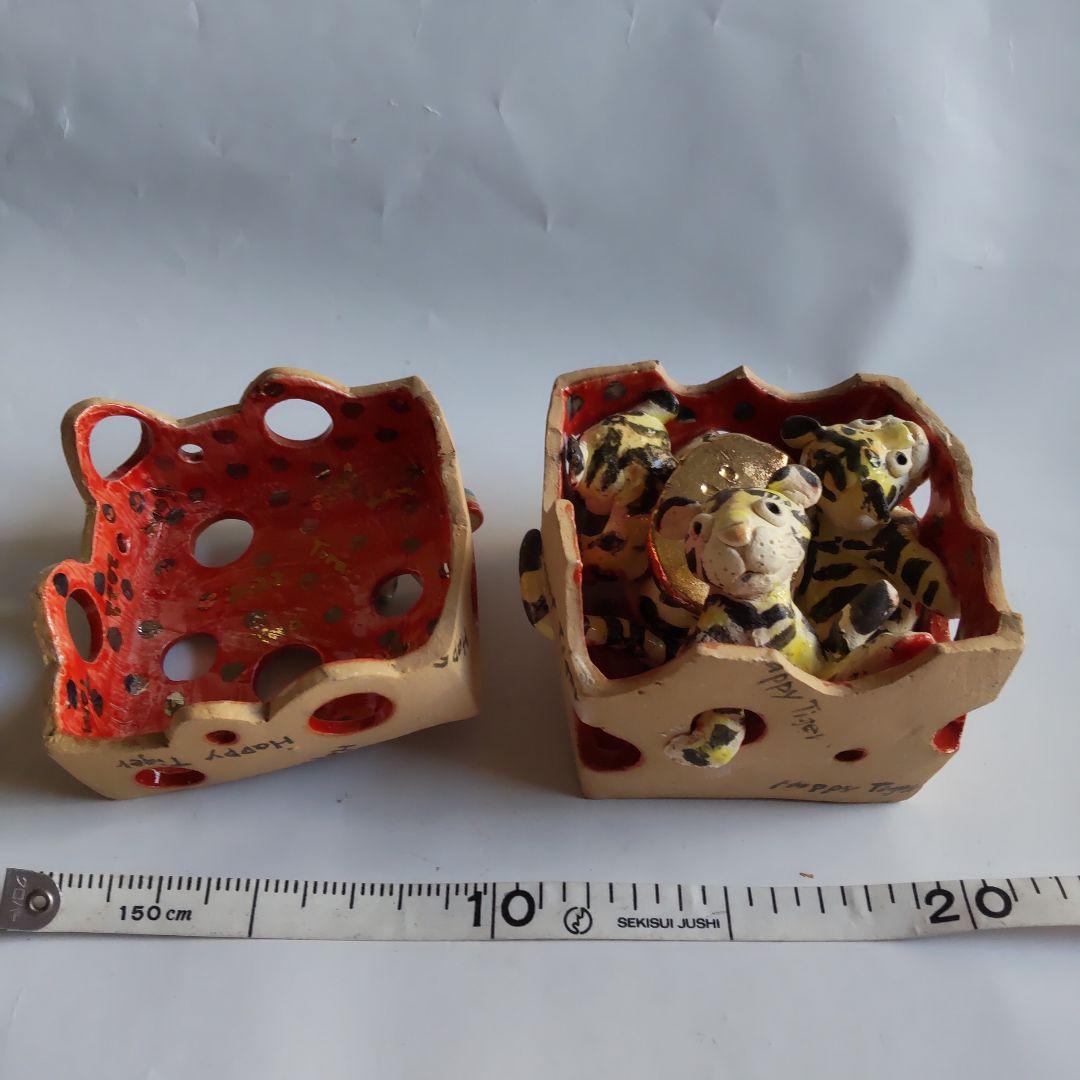 干支置物 前田晶子 作 寅 寅年 Happy Tiger2022 新品 未使用B