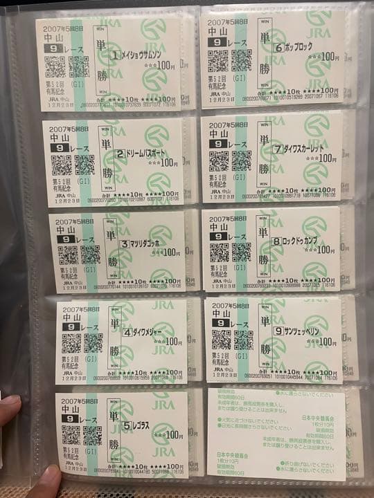 【競馬】第52回有馬記念現地馬券全頭セット　マツリダゴッホ