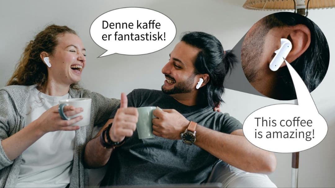 同時通訳ワイヤレスイヤホン　　　　Fineblue C10Ae　　ブラック