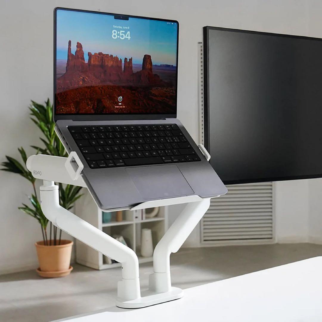 COFO無重力モニターアームPro デュアル マットホワイト