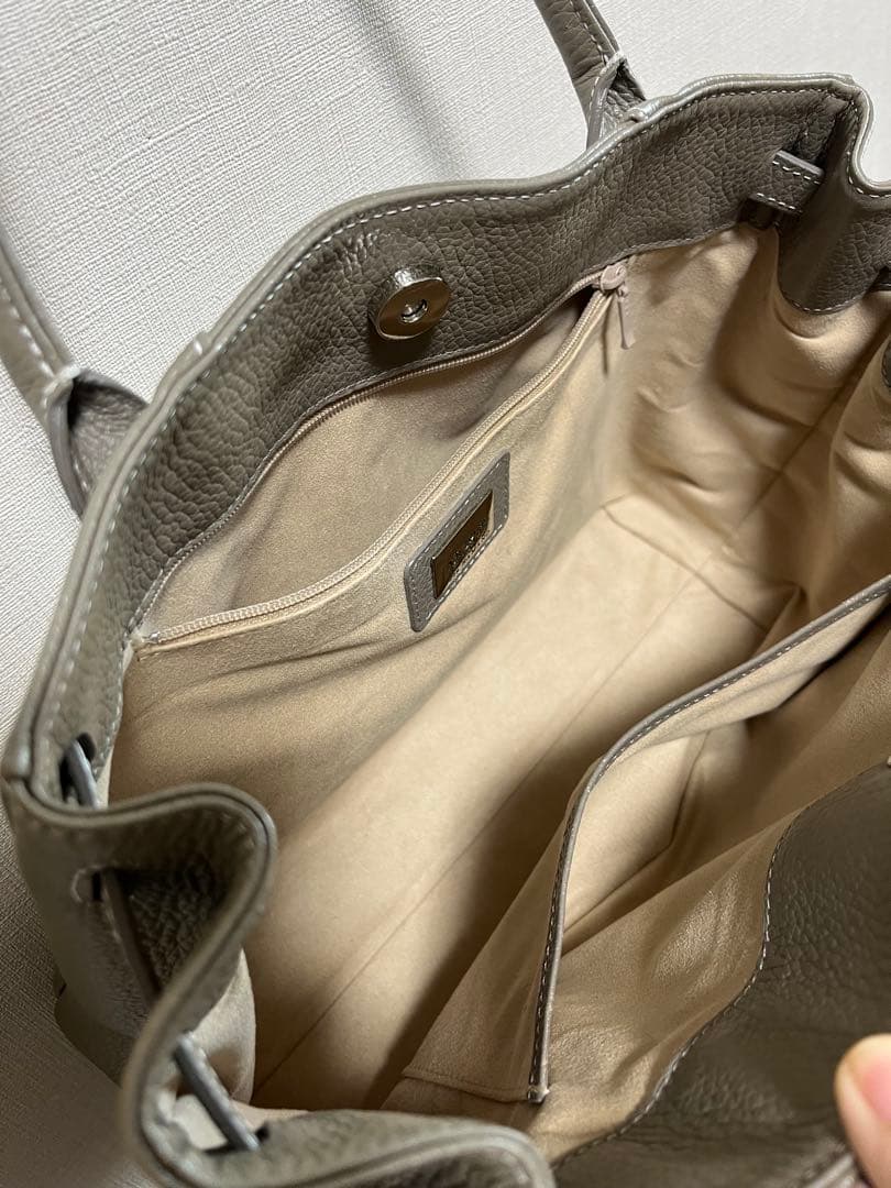 ◯専用傳濱野ハマノHamanoエトゥープミーティアバッグバッグ レザー 牛革