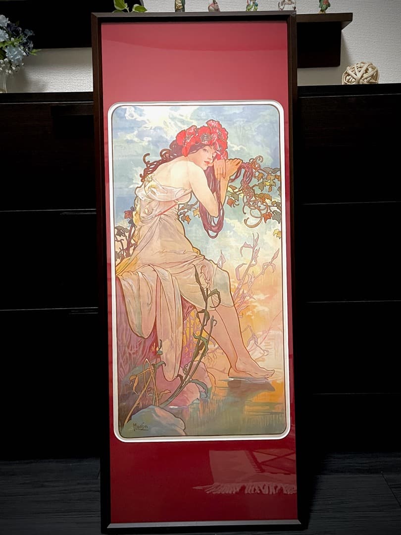 ミュシャ 四季　-夏- Summer 　額縁つき