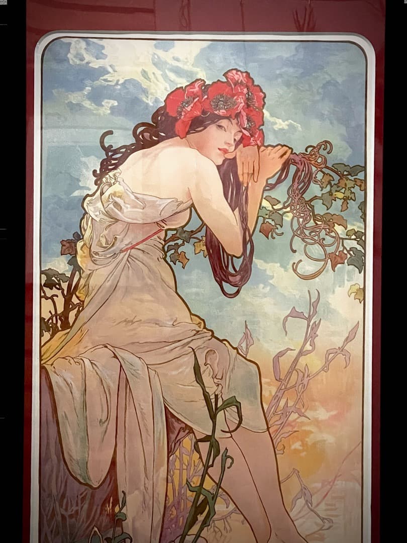 ミュシャ 四季　-夏- Summer 　額縁つき