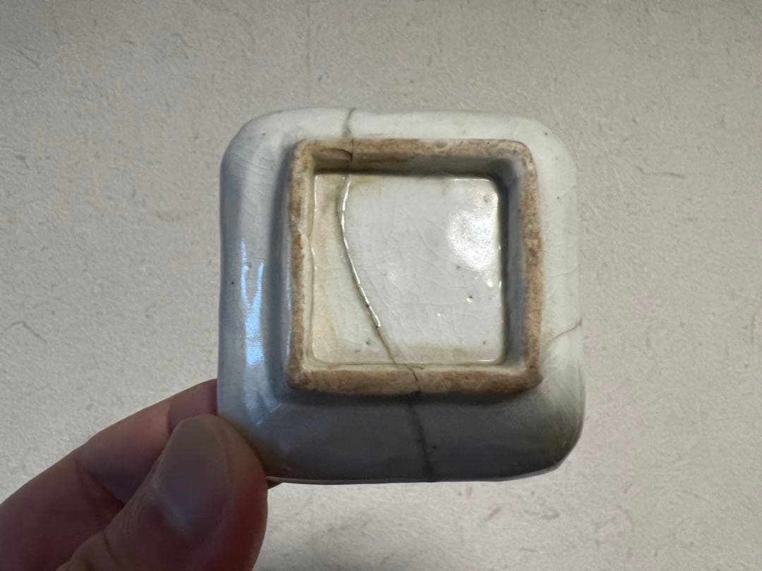 江戸時代 染付紅皿 出羽 古伊万里 山水文様 豆皿 小皿 骨董 古美術