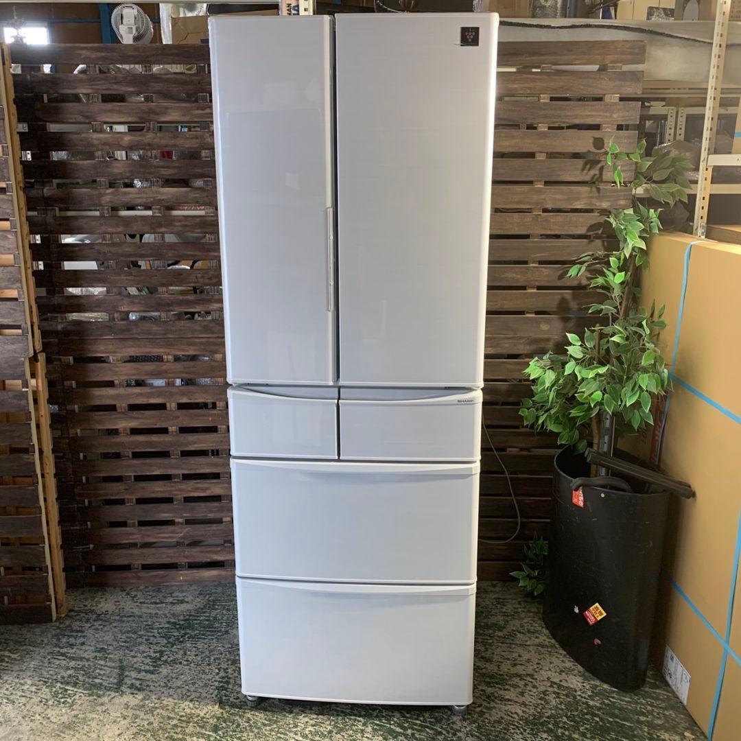 J258R SHARP 6ドア冷凍冷蔵庫 SJ-PF46C-H 2017年製