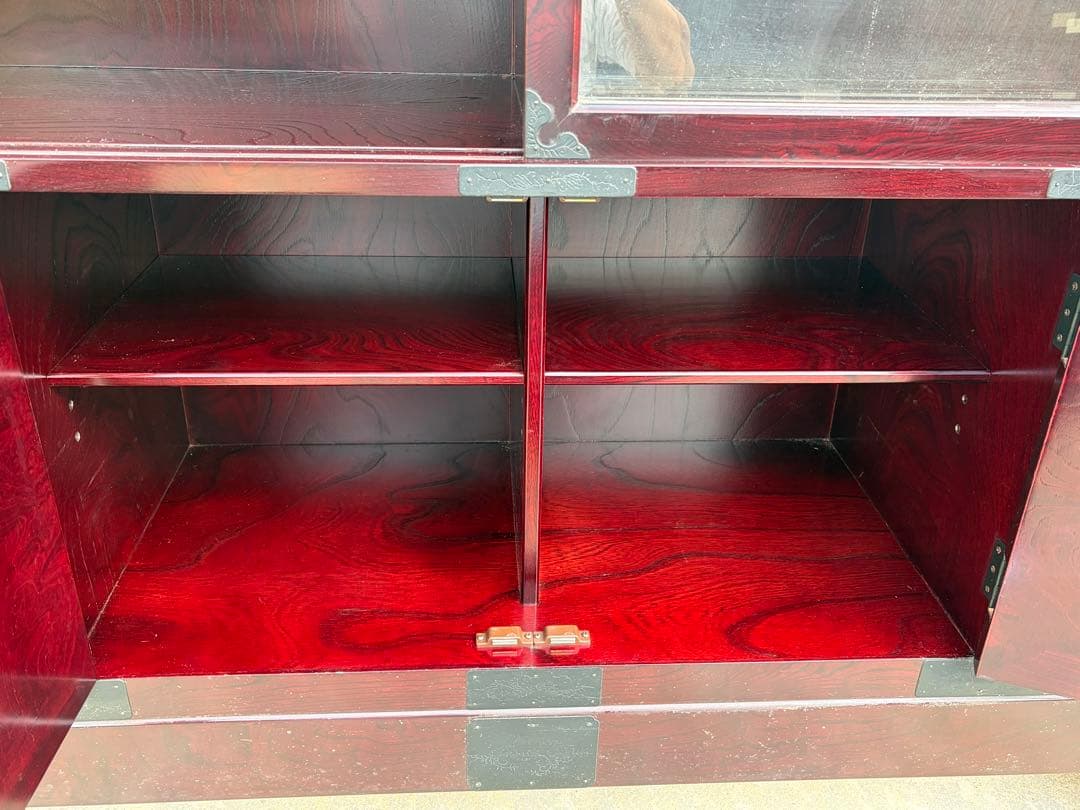 田中家具 アンティーク 民芸家具 和風リビングボード 飾り棚 二本松工芸館