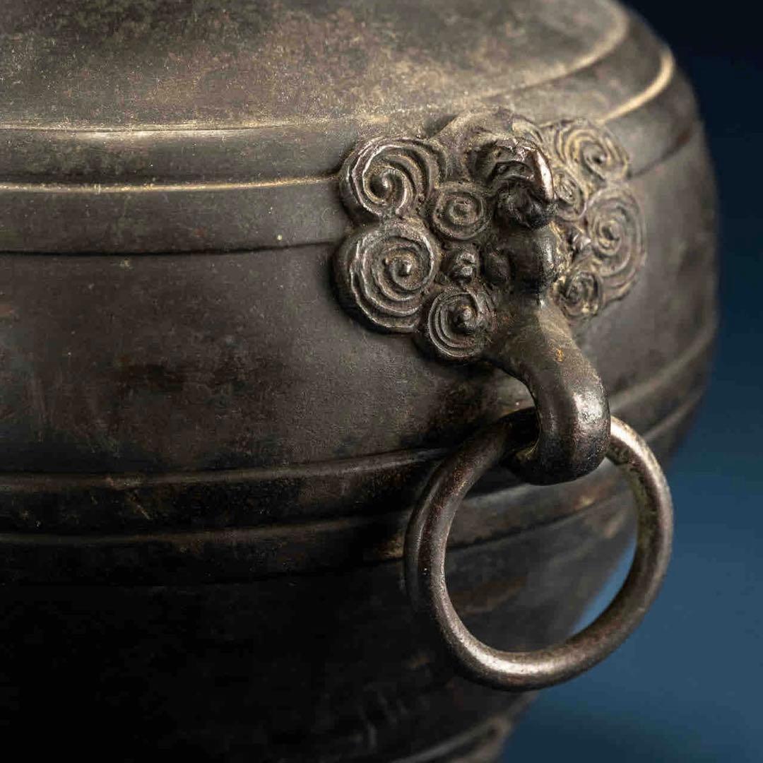 中国古美術　壺　花瓶　古銅製　アンティーク　骨董品