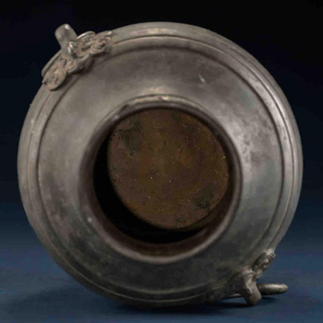 中国古美術　壺　花瓶　古銅製　アンティーク　骨董品