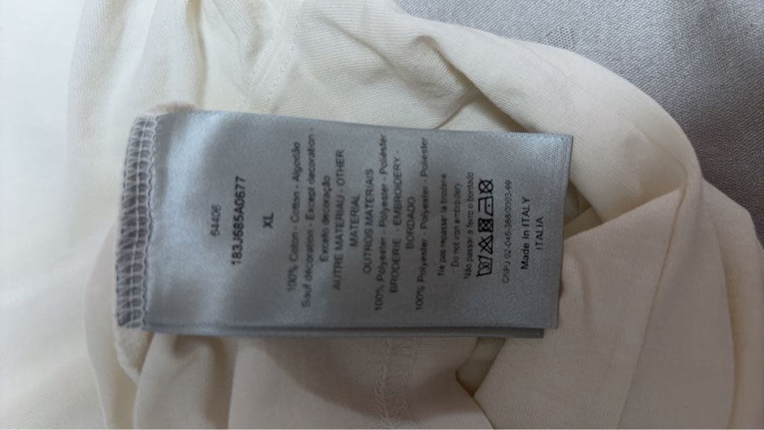 【お値下げ】DIOR ホワイト Tシャツ ロゴプリント