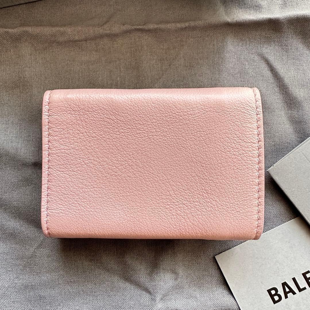 BALENCIAGA ピンク 三つ折り財布