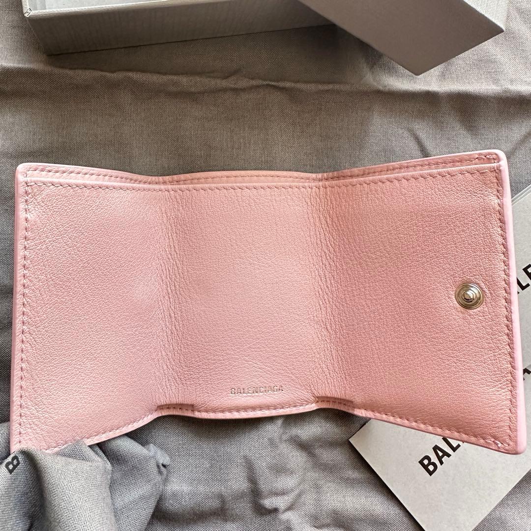 BALENCIAGA ピンク 三つ折り財布