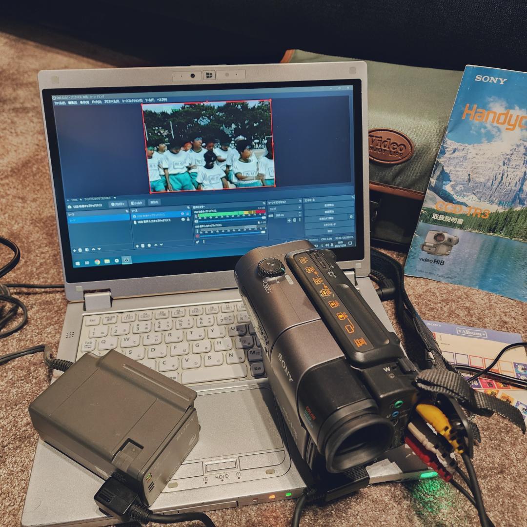 ★動作確認済★ SONY Hi8 高画質 ビデオカメラ 説明書 付き