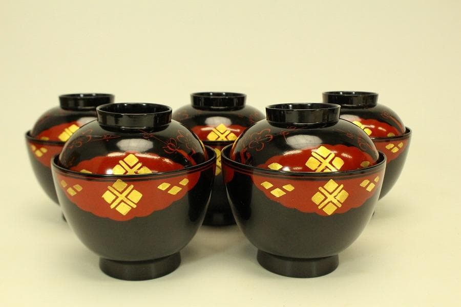 秀衡 小吸物椀 五客 未使用(ZE465)