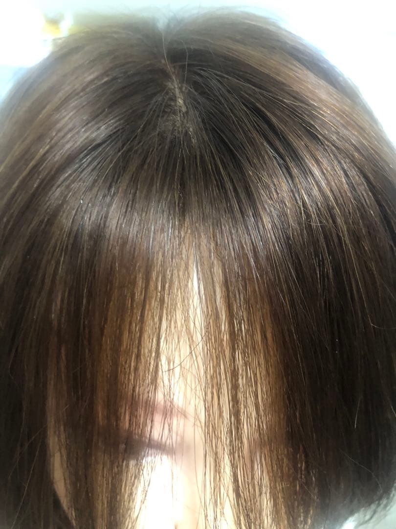 人毛100% ブラウン　ショートボブ 未使用　医療ウィッグ