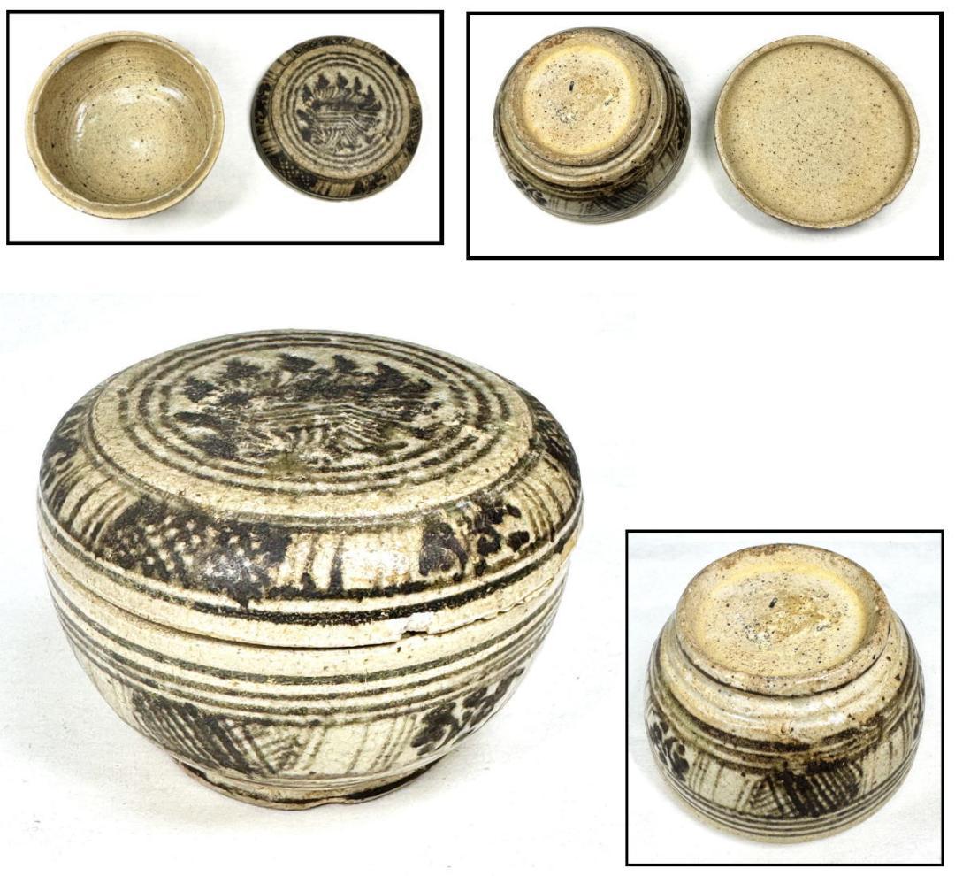 明時代 宋胡録 スンコロク ヤンポー 香合 タイ 歴史有る年代物 WWTT116