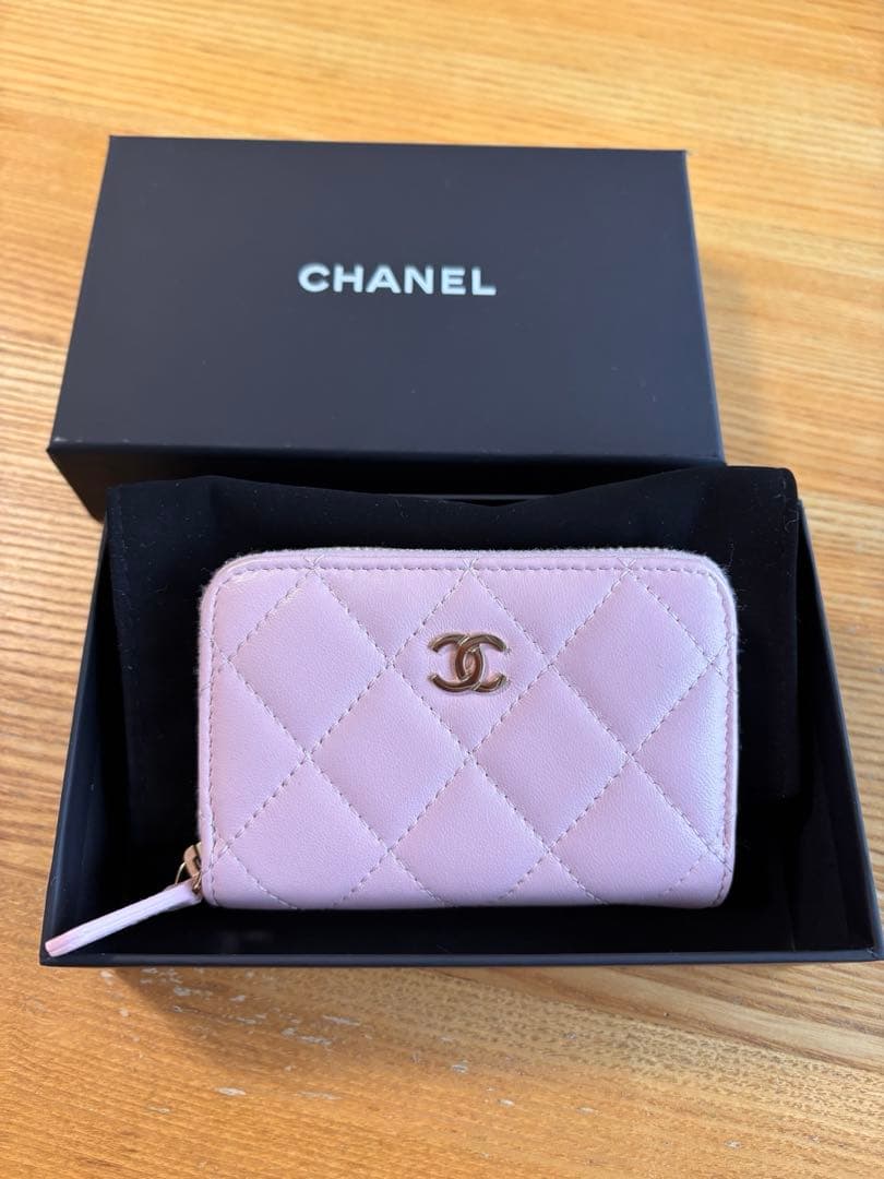 シャネル 24S パース ラムスキン ピンク系