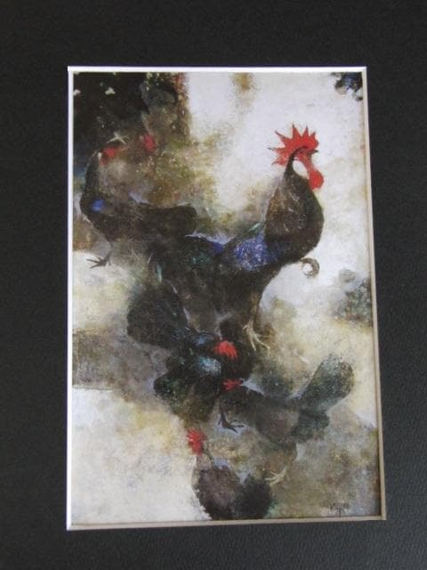 清原啓一、【ミノルカ】、希少な額装用画集より、新品額装付