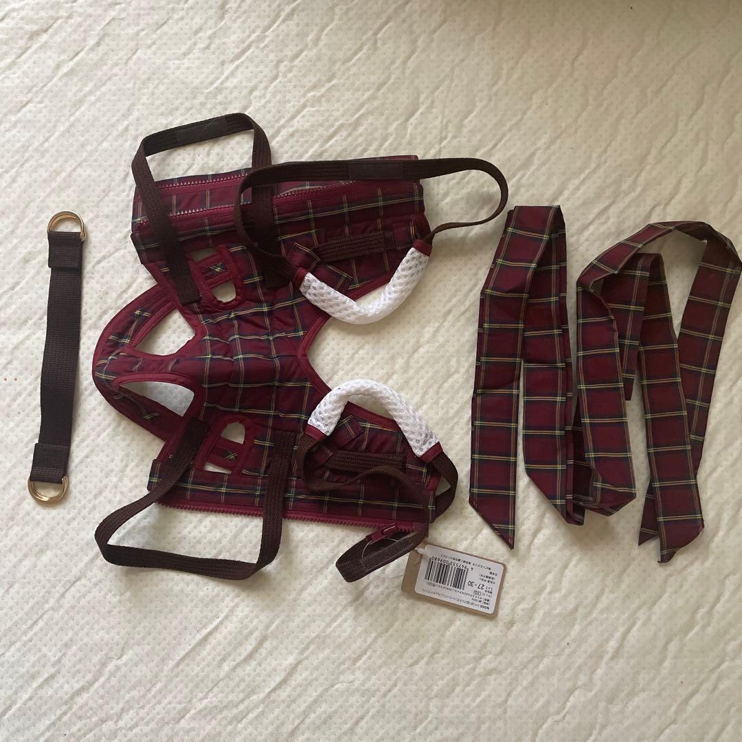 【新品　未使用】アシスタントバンド バーガンディ チェック柄