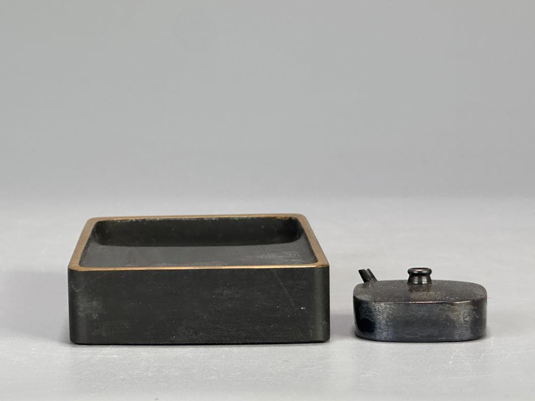 書道具　文房具　硯箱　東雲作　螺鈿　水滴　硯