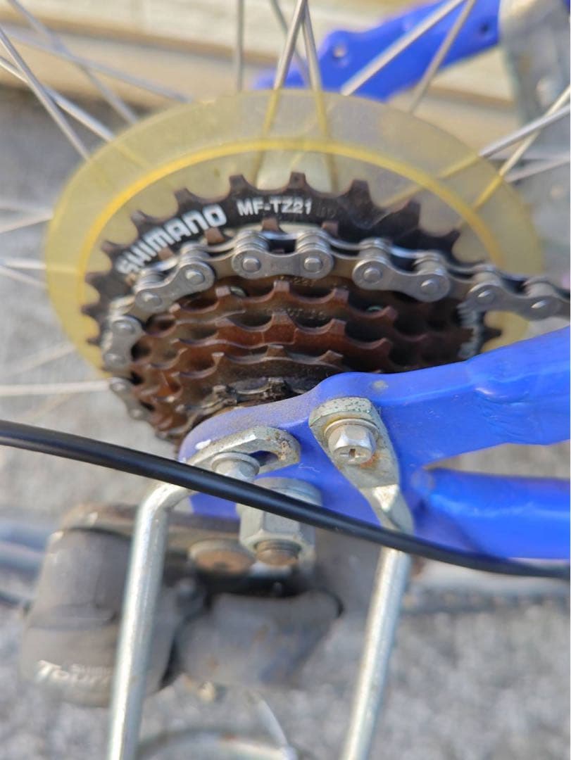 引取限定 中古 GIOS ジオス7段変速 400MM クロスバイク 防犯登録込