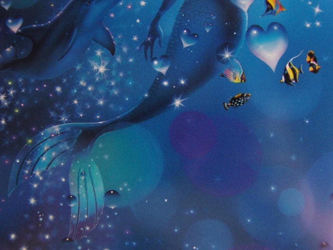 クリスチャン・ラッセン、【リーチング　フォー　ラブ】、希少な額装用画集より