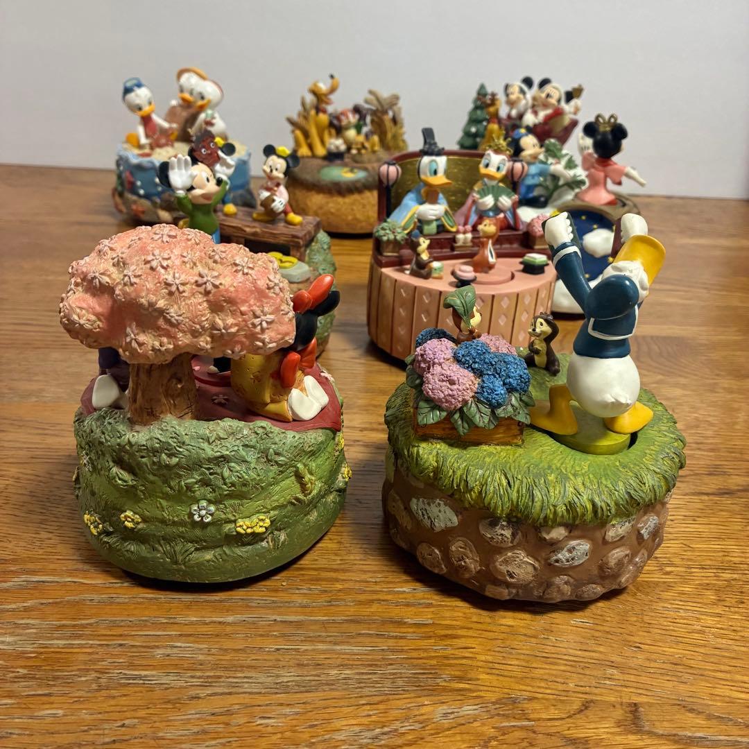 箱有 ディズニー オルゴール ベルメゾン 8個セット オブジェ フィギュア 希少