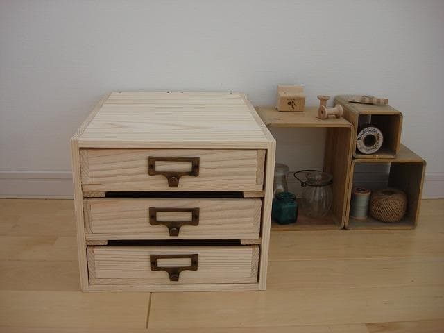 なないろ★送料無料★A4ネームプレート2段引き出し×2個