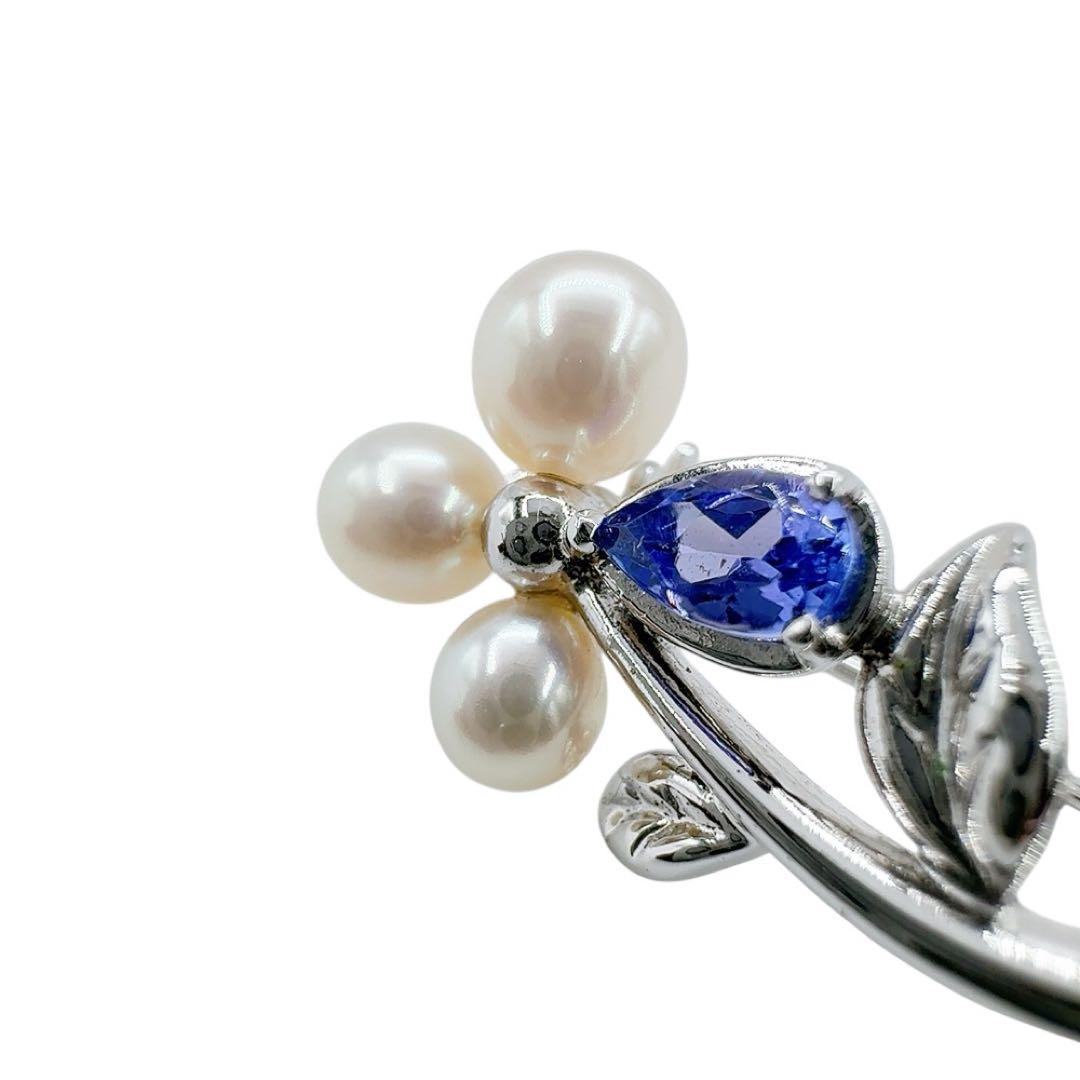 【高級/高品質】タサキ ブローチ ネックレストップ パール 真珠 シルバー 刻印