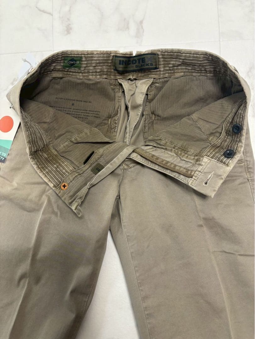 【新品未使用】INCOTEX(インコテックス)ガーメントダイ コットンパンツ