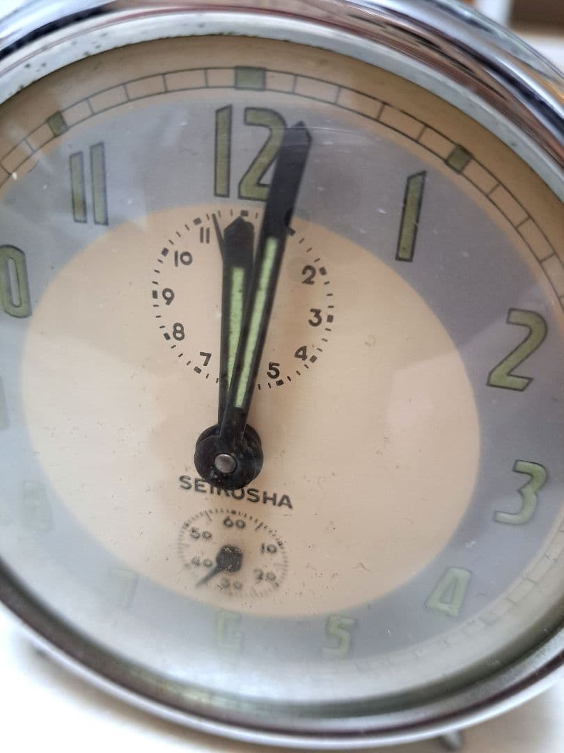 C*u様 精工舎 夜光式　SEIKO ゼンマイ式 目覚まし時計 アンティーク ビ