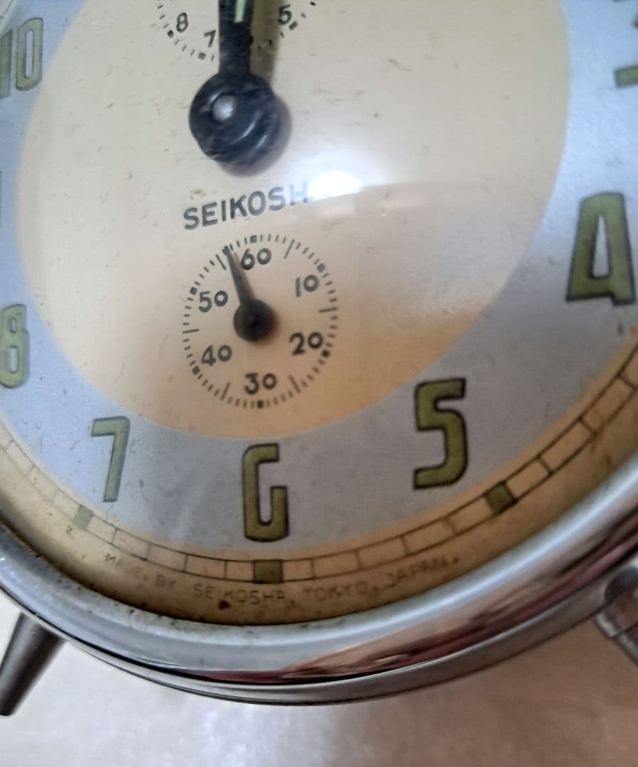 C*u様 精工舎 夜光式　SEIKO ゼンマイ式 目覚まし時計 アンティーク ビ