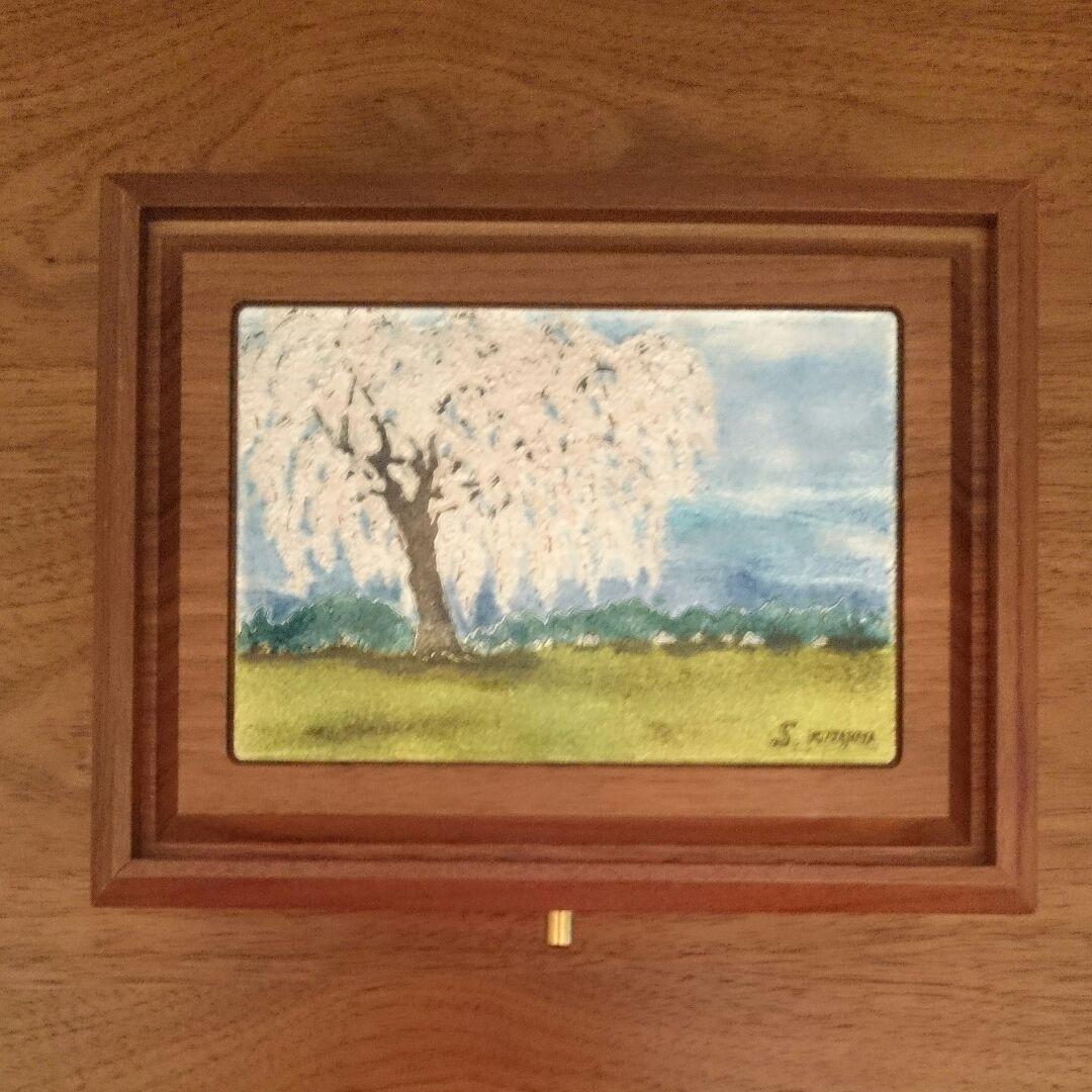 北島三郎 オルゴール 箱 ジュエリーボックス さぶちゃん 45周年 限定七宝焼