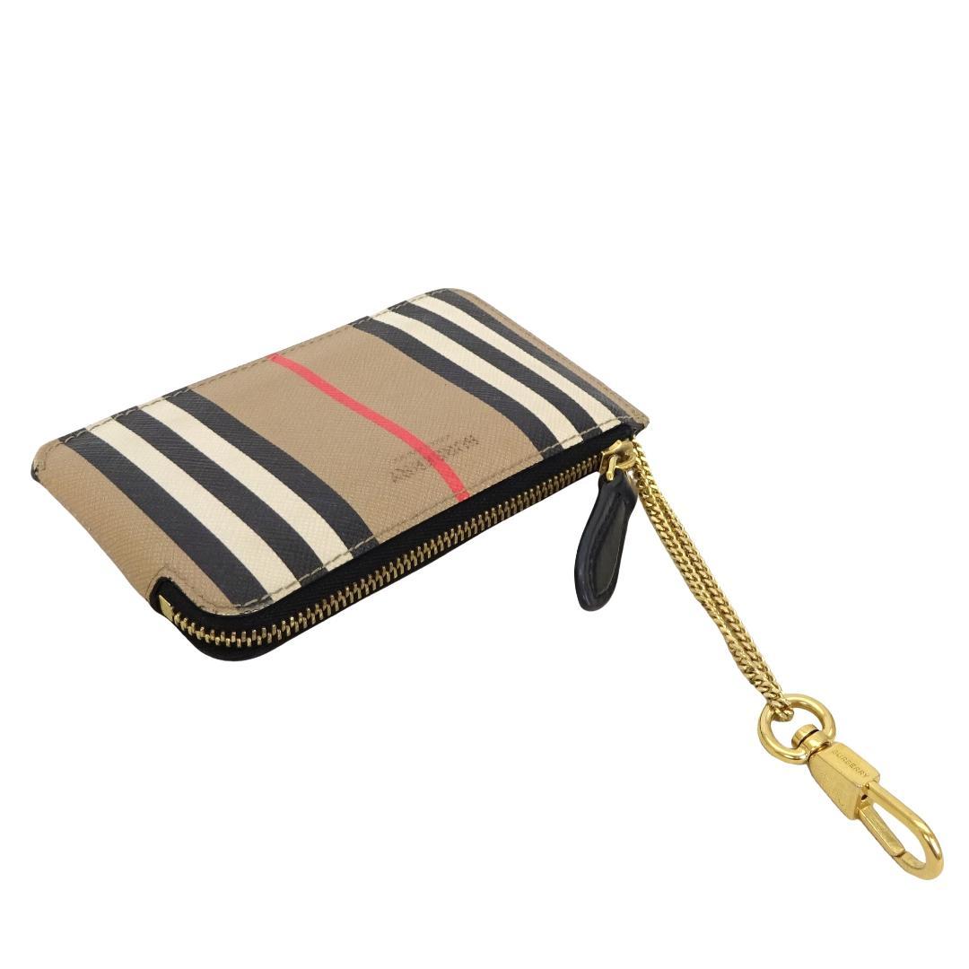 本物良品 ■バーバリー■ミニウォレット チェック キーホルダー ケース財布