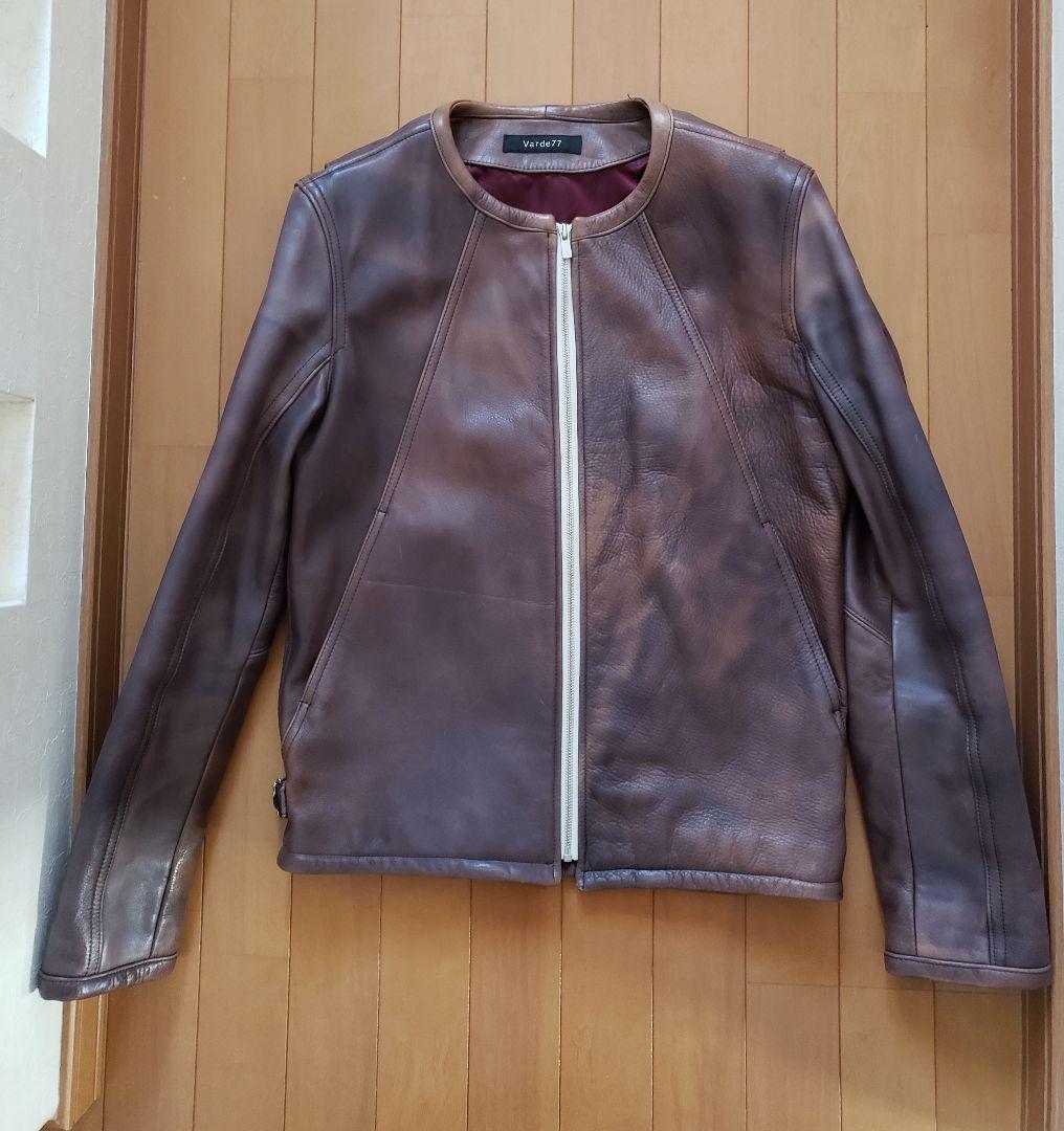 Varde77 　レザー　ライダース　Lサイズ相当　ダメージ加工