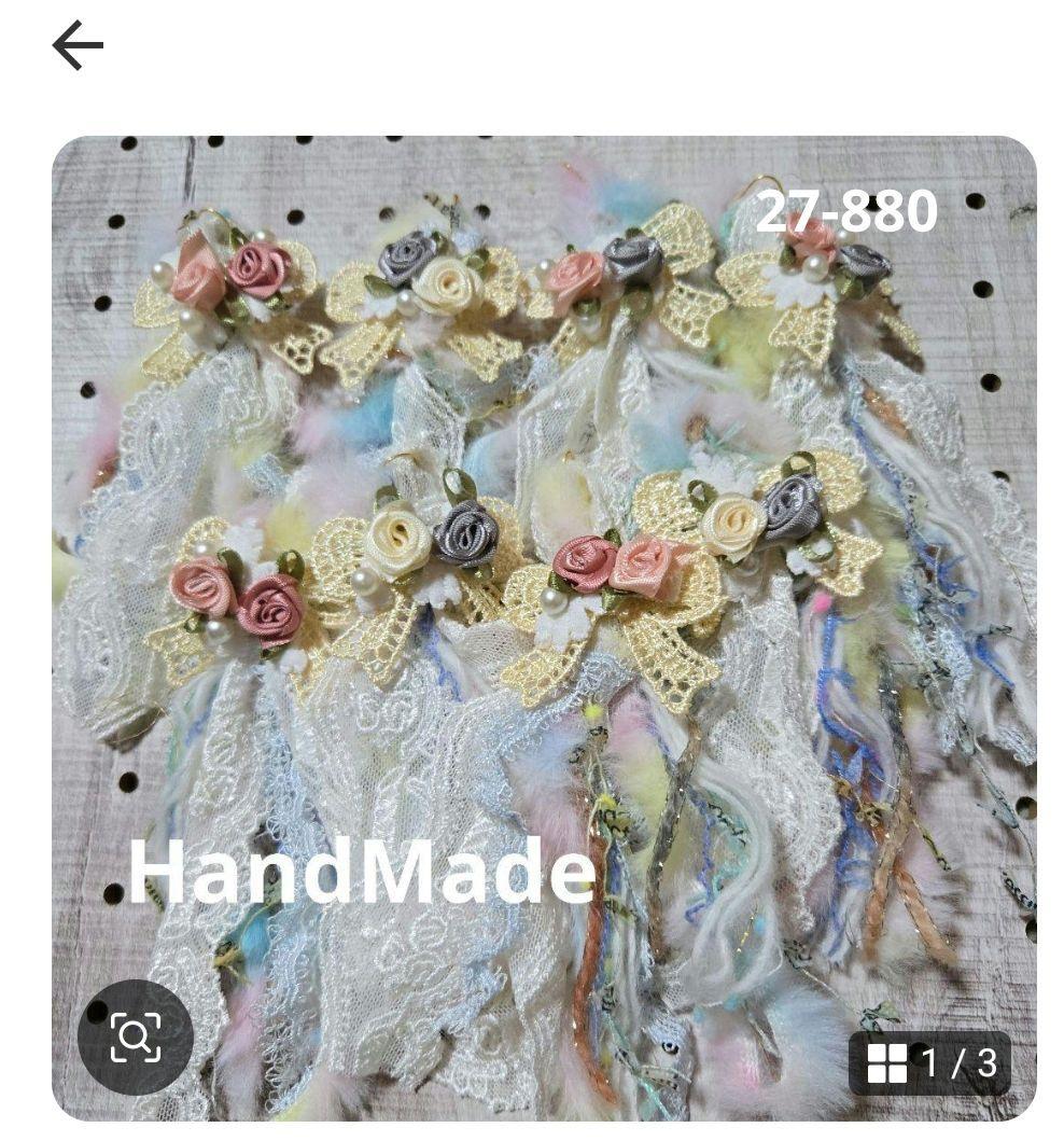 いちごパフェ☆✨ハンドメイドタッセルチャーム約12×4cm AJ